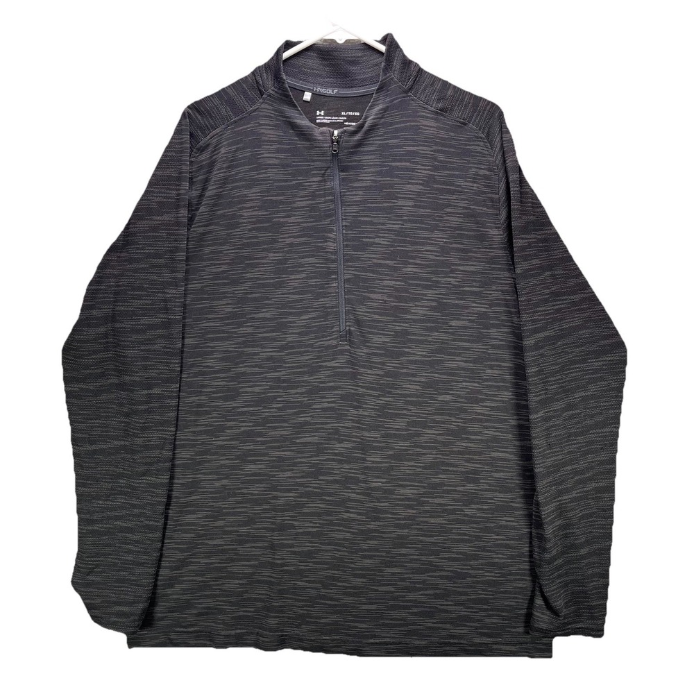 Under Armour 1/4 Zip Pullover Shirt Mens XL Gray Golf Heatgear Blade Collar